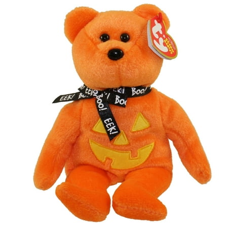 TY Beanie Baby - PUNKIN FACE the Bear w/Yellow Pumpkin