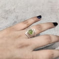 thumbnail image 5 of Natural Peridot Ring, Rough Peridot Gemstone Ring, August Birthstone, Double Band, 925 Sterling Silver, Womens Ring, Christmas, Thanksgiving, Handmade, Statement Jewelry, Rough Gemstone Jewelry, 5 of 6
