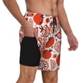 thumbnail image 3 of Picia Hand Drawn Tomatoes pattern Mens Swim Trunks with Compression Liner Stretch Beach Shorts Quick Dry with Zipper Pockets No-Chafing Board Shorts-Medium, 3 of 9