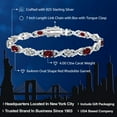 thumbnail image 3 of Gem Stone King 925 Sterling Silver Red Rhodolite Garnet Tennis Bracelet for Women (4.00 Cttw, Gemstone January Birthstone, Oval 6X4MM, 7 inch), 3 of 6
