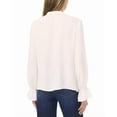 thumbnail image 2 of CeCe womens  Button Down Ruffle Top, xs, White, 2 of 3