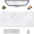 thumbnail image 1 of Large Mouse Pad, XXL Gaming Mousepad, Desk Mat for Desktop, Thick Rubber, Big & Long Size, Stitched Edges, Full Desk Pad for Laptop & Computer, Extended 35.4 x 15.7 in, Modern Marble, 1 of 5
