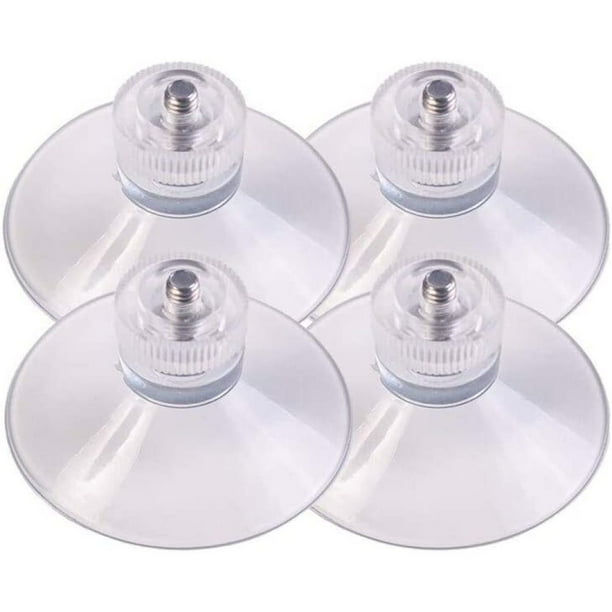 DIYexpert® 4 x Saugnapf Ø 30 mm mit Gewinde M4x10mm inkl. Rändelmuttern transparente - Hecho en Alemania