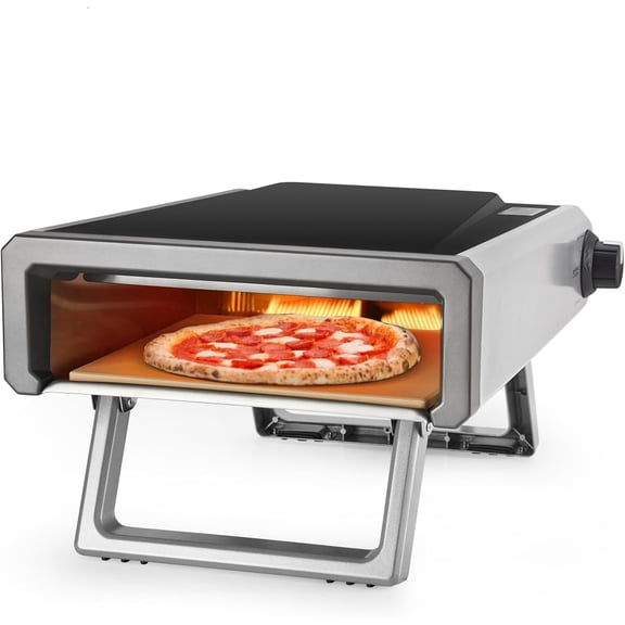 EastVita 12 Inch Gas Pizza Oven Propane Outdoor Portable Pizza Oven With Accessory Kit Stonebaked Pizza Maker For Backyard Camping Picnics And Outdoor Gatherings Quick Heating Durable Construction