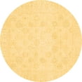 thumbnail image 1 of Ahgly Company Indoor Round Oriental Brown Traditional Area Rugs, 6' Round, 1 of 4