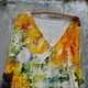 thumbnail image 5 of Vestido HUOGUO Vintage Floral Manga 3/4 para mujer, talla grande, 5 of 5