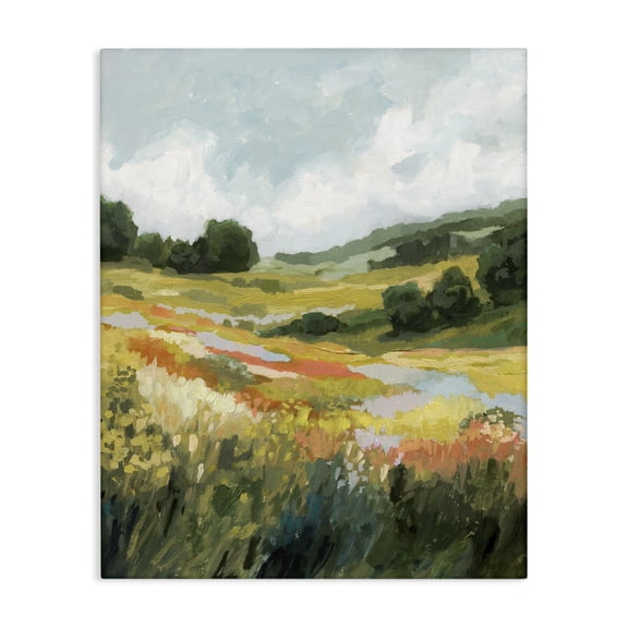 Stupell Industries Contemporary Meadow with Distant Hills Canvas Art, 16 x 20, by Victoria Barnes