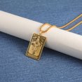 thumbnail image 2 of TEAMER Skeleton Tarot Card Necklace Stainless Steel Amulet Marigold Tarot Card Major Arcana Necklaces for Women Men, 2 of 4
