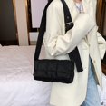 thumbnail image 4 of Fashion Women Nylon Shoulder Bag Simple Design Space Padded Messenger Bag Elegant Solid Color Handbag, 4 of 6