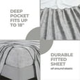 thumbnail image 5 of BNM Melange Soft Flannel Cotton Sheet Set, Queen, Charcoal, 5 of 11