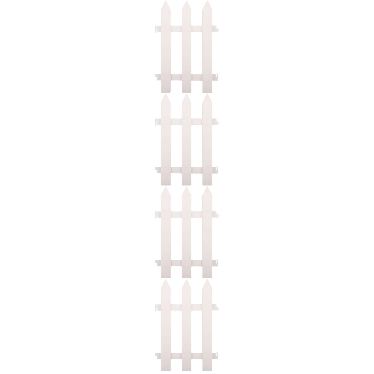 BERTDOMD 4pcs Plastic Garden Fence Panels for Yard and Courtyard Outdoor Landscaping and Decorative Ground Border