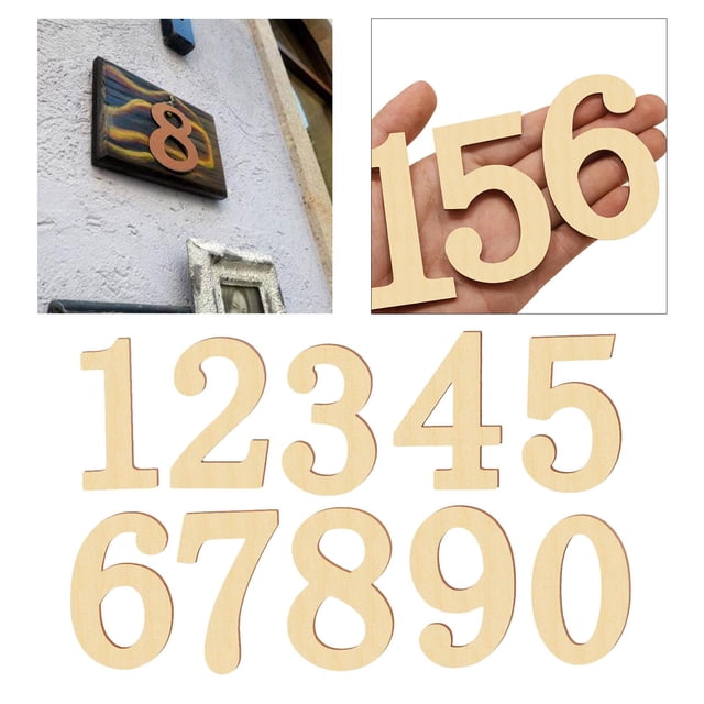 Números de madera Soledad 0-9 10 Piezas