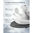 thumbnail image 3 of Foldable Iron Board with 4 Layered Cover and Pad Height Adjustable up to 35 Inches Iron Rest, Hook Steel X-Legs Dove Gray, 3 of 5