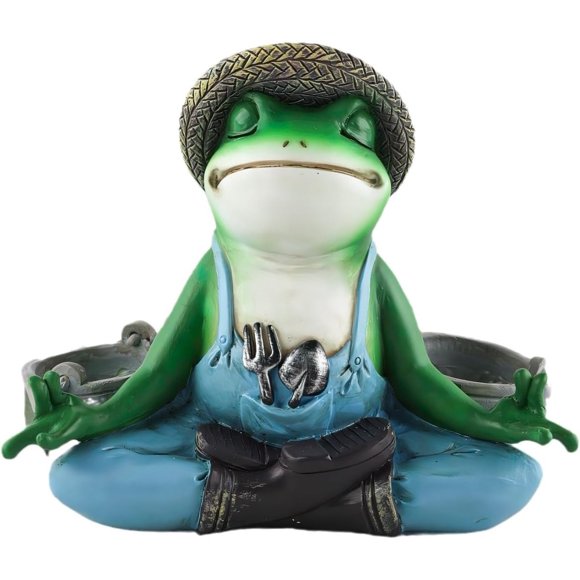 FANNGYX Mini Frog Garden Decor, Resin Animal Pot Decorations for Plants Indoor Outdoor, Charming Office Desk & Patio Accents, Gift for Plant Lovers LG618-137