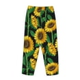 thumbnail image 5 of Xecao Sunflower 1 Women's Straight Lounge Pajama Pants: The Epitome of Relaxed Sleepwear, 5 of 9