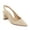 beige, variant on Womens Pumps Pointed Toe Slip on Slingback Cute Bowknot Classic Chunky Block Heels