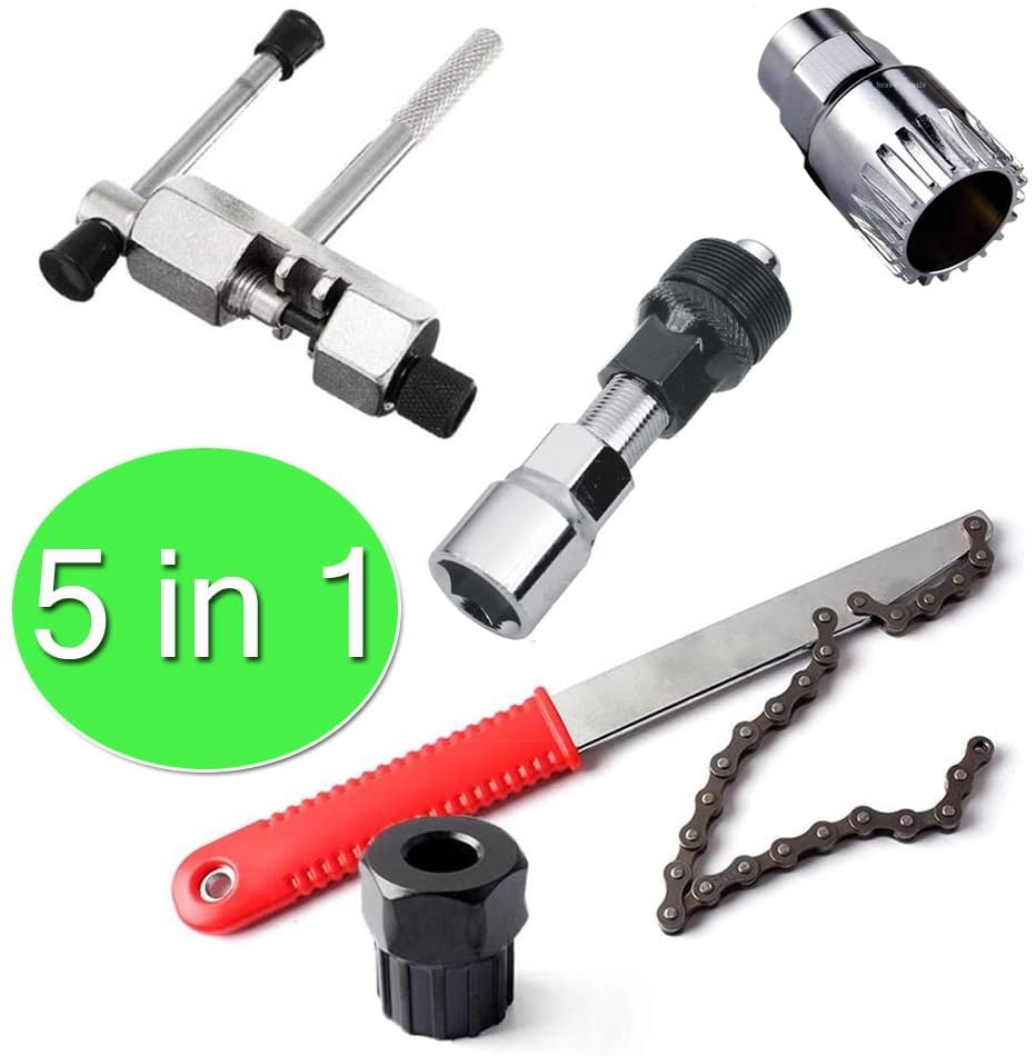 5 Pcs Bicycle Cassette Removal Sets for Outdoor Cycling Maintenance Contain Chain Whip Bottom Bracket Removal Tool Crank Puller CestMall Bike Chain Tools Set Spoke Wrench Cassette Removal Tool 5 Pcs Bicycle Cassette Removal Sets for Outdoor Cycling Maintenance Contain Chain Whip Bottom Bracket Removal Tool Crank Puller CestMall Bike Chain Tools Set Spoke Wrench Cassette Removal Tool