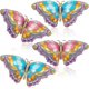 thumbnail image 1 of 4 Pieces Butterfly Balloons Colorful Butterfly Aluminum Foil Balloons Butterfly Mylar Balloons For Butterfly, 1 of 5