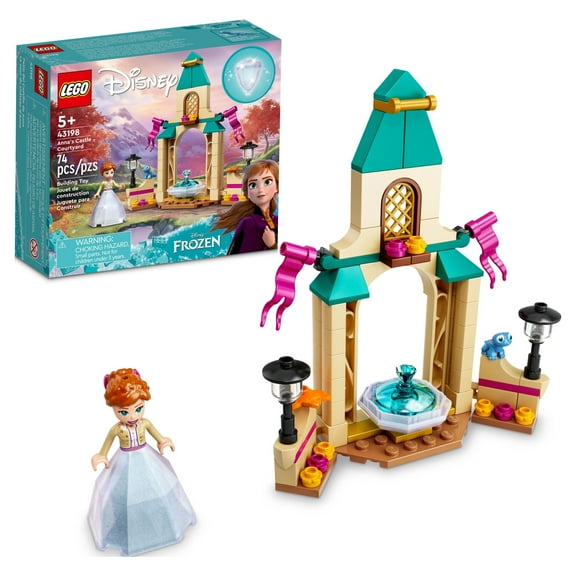 LEGO Disney Anna’s Castle Courtyard 43198 Diamond Dress Set, Buildable Disney Princess Toy with Collectable Frozen 2 Mini Doll Figure