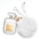 thumbnail image 1 of Estuche para Airpods con llavero y diseño de bola de pelo con perfume, de silicona suave y a prueba de golpes, para niñas y mujeres, dorado, 1 of 5