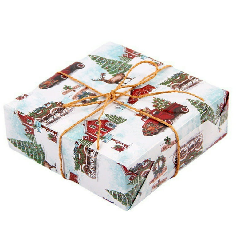 Bobasndm Christmas Gift Wrapping Paper, Red and White Paper with Shiny  Element, Christmas Element Collection, 6Pcs 70cm x 50cm Per Roll