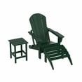 thumbnail image 5 of WestinTrends Malibu 3-Piece set classic Adirondack chair with ottoman and a small coffee table (1 seater), Dark Green, 5 of 13