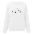thumbnail image 3 of PEASKJP Sweat-Shirt Unisexe à Col Rond Imprimé avec Haut de Mode Léger et Doux (Blanc, m), 3 of 3