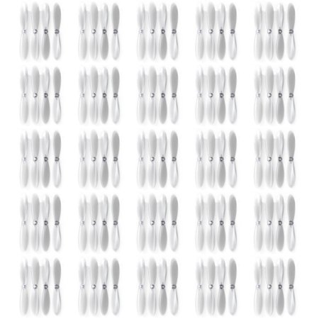 HobbyFlip Clear Propeller Blades Props Transparent Propellers Compatible with Hubsan X4 H107D 25 Pack
