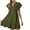#119-Army Green, variant on UsYezik Women Dresses Smocked V Neck Dresses A-Line T Shirt Dress Summer Empire Waist Tiered Ruffle Short Sleeve Sundress Army Green XL