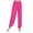 Hot Pink, variant on Girls Harem Pants Solid Color Elastic High Waist Loose Fit Pilates Dance Practice Pants Soft Lightweight Yoga Sports Pants