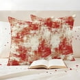 thumbnail image 3 of Red Ombre Outdoor Waterproof Pillow Covers, Gradient Abstract Art Vintage Decorative Square Throw Pillowcase Sofa Cushion Sham for Patio/Couch/Chair, 26"x26" 2 Pack, 3 of 8