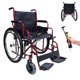 thumbnail image 1 of Silla de Ruedas Todo Terreno | Incluye Bomba de Aire y Kit de Reparación | Soporta 110 Kg, Llanta Trasera Neumática 24” | (Rojo), 1 of 10