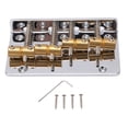 thumbnail image 1 of Conjunto De Puente De Bajo De 4 Cuerdas, Sillín De Puente De Guitarra, Estilo Vintage Plateado, Larga Vida útil, Instalación Simple Para Clase De Música ANGGREK Bass Bridge Assembly, 1 of 8
