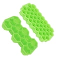 thumbnail image 4 of Molde para cubitos de hielo Molde para cubitos de silicona Rejillas hexagonales Bandeja para cubitos de hielo con tapa, 13 rejillas verdes, 37 rejillas verdes Sweethay HA004190-03, 4 of 7