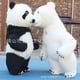 thumbnail image 2 of 抖音大熊猫充气服装长毛网红北极熊卡通玩偶服充气熊猫人偶服装as the picture Deng Xun unisex, 2 of 2