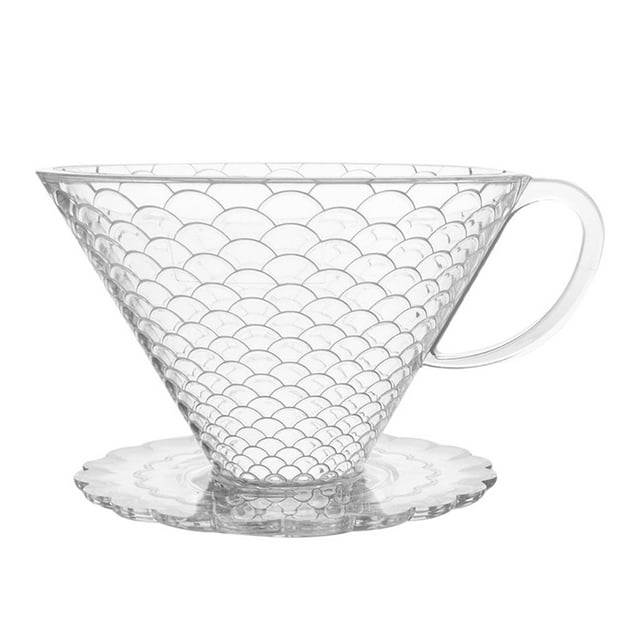 jifeng Tasse à Café Transparente Outils de Café Cadeaux pour Amateurs de Café Support de Machine Facile à Nettoyer Réutilisable 10.9x9.2x7.8cm