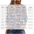 thumbnail image 3 of thefmos Women's Round Neck 3/4 Sleeve Button Pullover Top Print Loose Fit Casual Blouse Fashion Fall Summer Outfit, Blue 2XL, 3 of 5