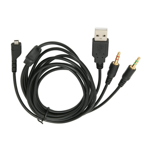 QIILU Headphone Audio Cable USB And 3.5mm Audio Jack Audio Cord With Lighting For Arctis,USB To 3.5mm Audio Jack Adapter,Headphone Audio Cable