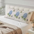 thumbnail image 4 of Blue Hydrangea Floral Body Pillow Cover 20 x 60 Inch Decorative Pillow Cover Farmhouse Flowers Blossom Lumbar Pillowcase Seasonal Rectangle Cushion Case for Couch Sofa Bed Living Room, 4 of 9