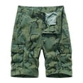 thumbnail image 2 of Tdoqot Knee Length With Pockets Casual Outdoor Slim Fit Cargo Shorts for Men Army Green Size XXL, 2 of 3