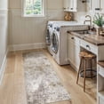 thumbnail image 5 of UERMEI 2'x6' Runner Rug, Washable Non-Slip Indoor Runner Rug for Kitchen Halfway Laundry Bedroom Living Room Carpet Area Rug, 2x6 ft Abstract Low Pile Kitchen Runner Rug, Brown, 5 of 9