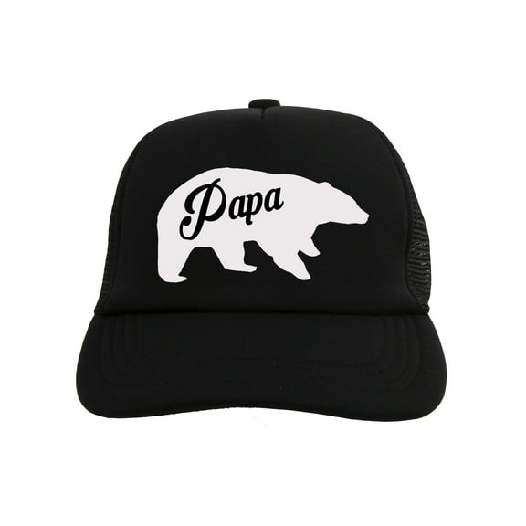 Gravity Threads Mama and Papa Bear Adjustable Trucker Hat - Papa - Black