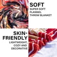 thumbnail image 5 of Football Blanket 60" x 50" Football Lovers Gifts for Men Women Football Style Throw Blanket Red Team Color Team for Sofa Bed Couch, 5 of 6