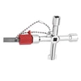 thumbnail image 3 of HERRAMIENTE DE LLAVE CRUZADA Multifuncional de 4 - Llave de Válvula de Aleación de Zinc para electricistas y Fontaneros - Resistente a la Oxidació, 3 of 7
