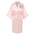 thumbnail image 1 of TIMIFIS Women's Short Silky Robes Bridesmaid Bride Party Satin Robes Sleepwear Plus Size Wedding Bridal Party Loungewear Dressing Gowns with 3/4 Sleeve pring/Summer, 1 of 3