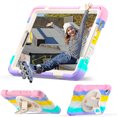 thumbnail image 5 of Case for Samsung Galaxy Tab A9+ 11.0" 2023 SM-X210 / SM-X215 / SM-X2, Kids Friendly Rugged Cover Built-in 360° Rotatable Stand-Hand/Shoulder Strap/Pencil Holder for Galaxy Tab A9 Plus, Colorful Pink, 5 of 18