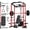 Red - Power Cage / Home Gym Package (230LB Plates), variant on Mikolo Power Cage with Weight Stack Multi-Function Power Rack for Home Gym, 1500LBS Squat Rack for Strength Training, 230LB Plates package Red