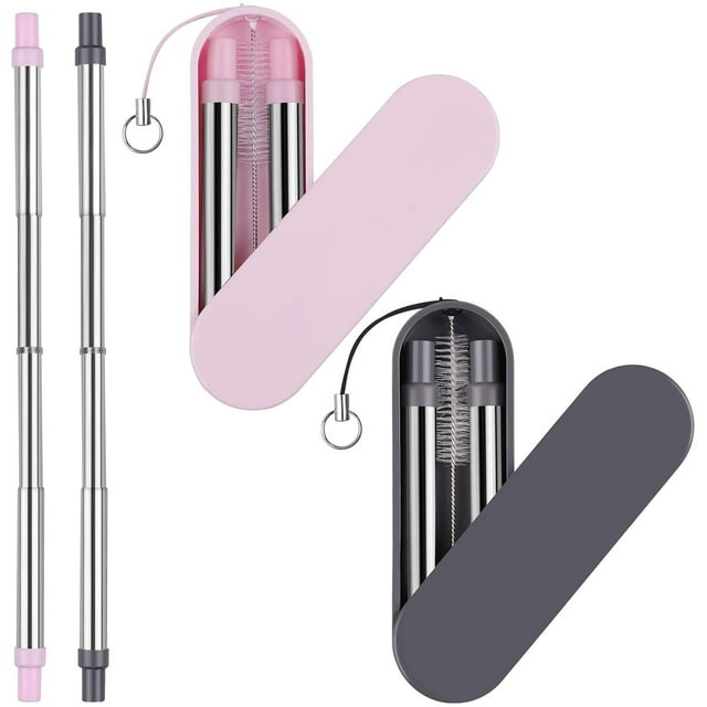 Reusable Straws Telescopic Metal Travel Straws -Drinking Straws