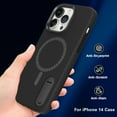 thumbnail image 3 of Dteck For iPhone 14 Pro Max,Slim Shockproof Magnetic MagSafe Kickstand Camera Lens Protector TPU Case Cover,Black, 3 of 10