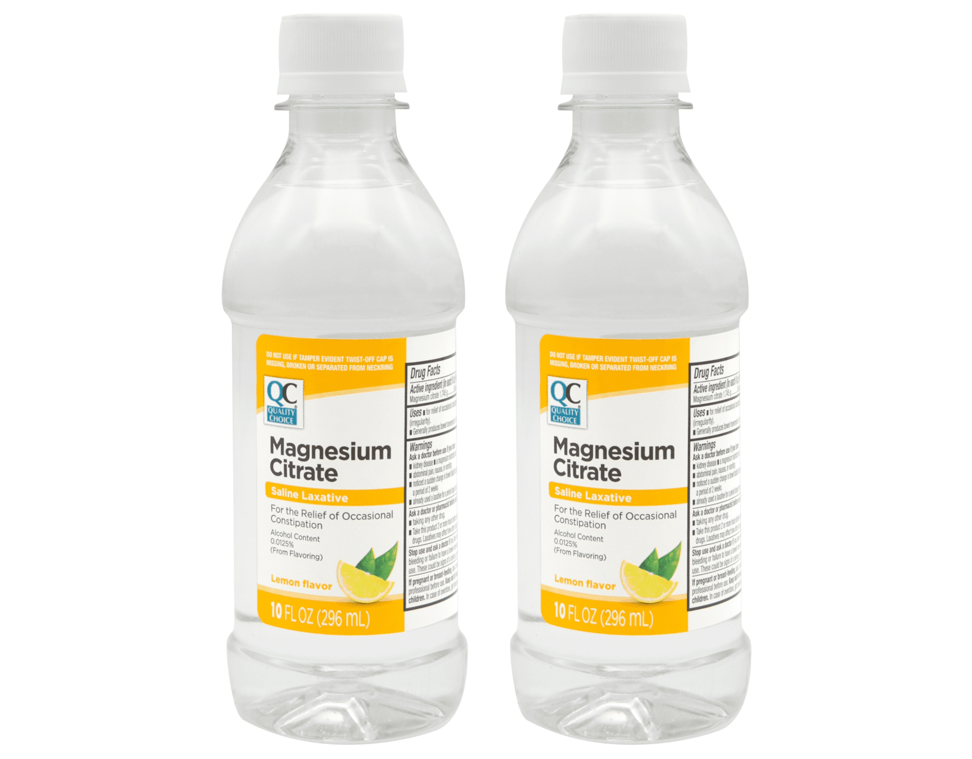 2 Pack Quality Choice Magnesium Citrate Oral Solution Lemon Flavor 10oz